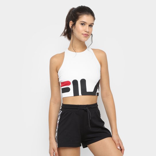 Blusa Fila Cropped Letter Feminina Allianz Parque Shop