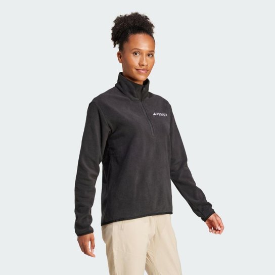 Blusa Fleece 1/2 Zíper Multi Essentials Adidas