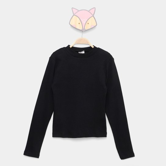 Blusa Infantil Brandili Manga Longa Básica