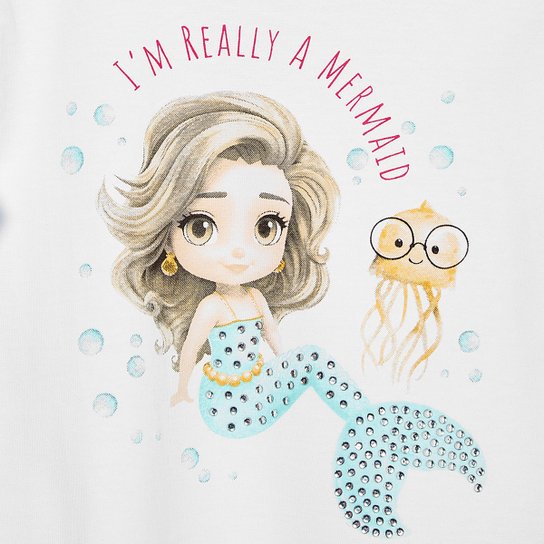 Blusa Infantil Kyly Sereia Menina