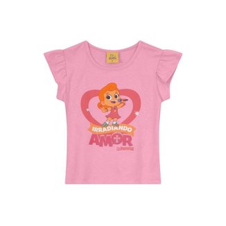 Blusa infantil menina 3 palavrinhas Brandili