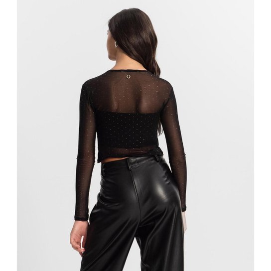 Blusa Juvenil Com Sobreposição Minty