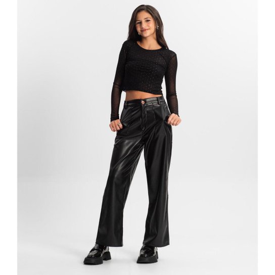 Blusa Juvenil Com Sobreposição Minty