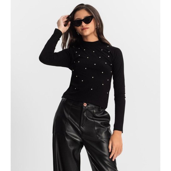 Blusa Juvenil Feminina Em Ribana Minty