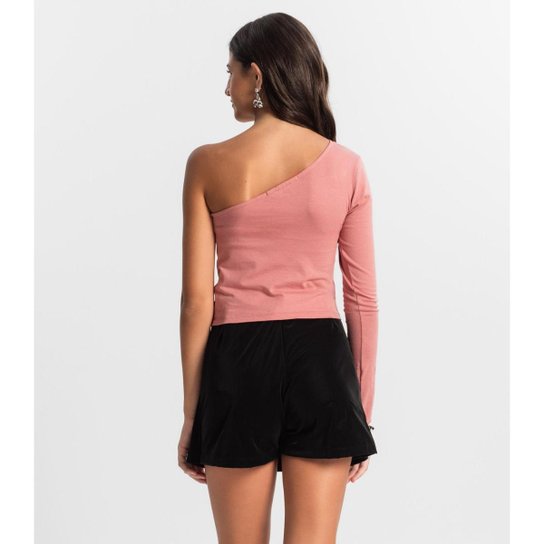 Blusa Juvenil Feminina Um Ombro Só Minty Rosa