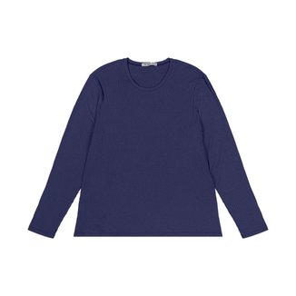 Blusa Manga Longa Ribana Canelada Secret Glam Azul