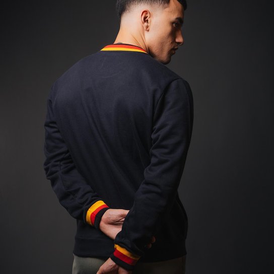 Blusa Moletom Alemanha Retrô Black Masculino