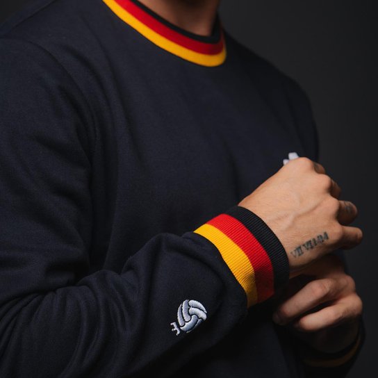 Blusa Moletom Alemanha Retrô Black Masculino