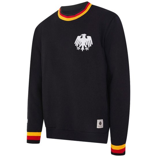 Blusa Moletom Alemanha Retrô Black Masculino
