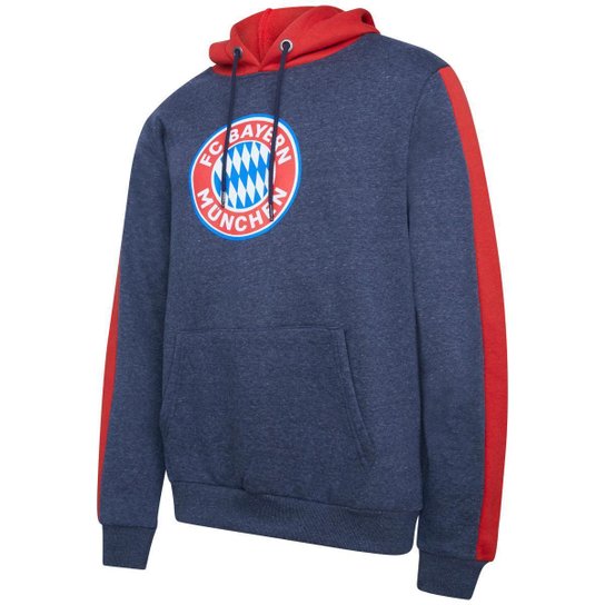 Blusa Moletom Canguru Bayern de Munique Cinza Masculina