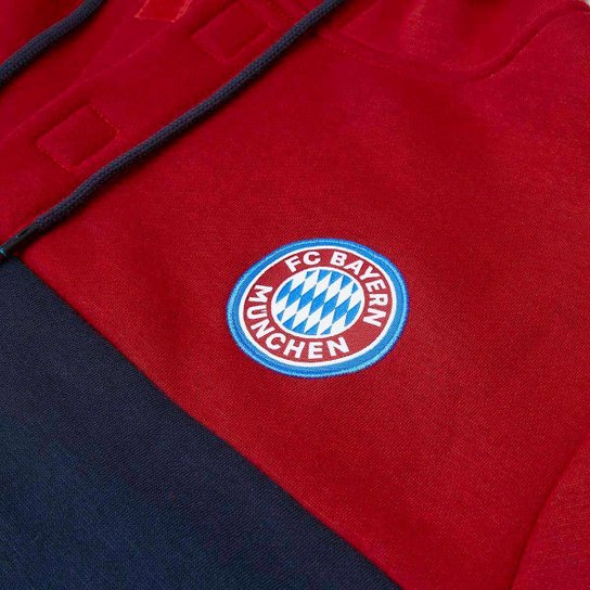 Blusa Moletom Canguru Bayern de Munique Vermelho Masculina