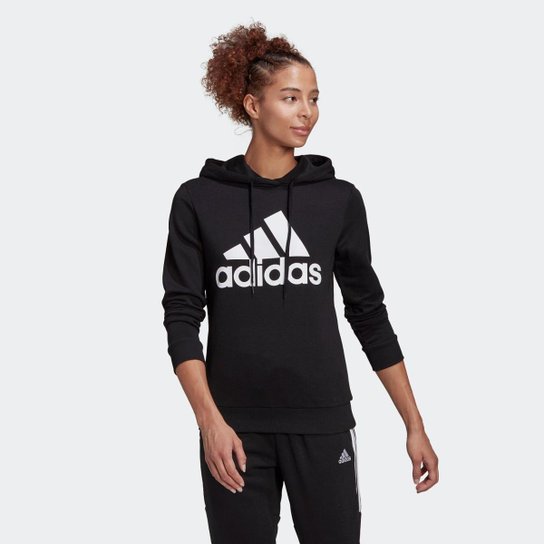 Blusa Moletom Capuz Essentials Relaxed Logo Adidas