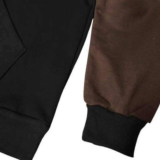 Blusa Moletom de Zíper Com Capuz e Bolso Canguru 2 Cores Estilo Casual Masculino Liso