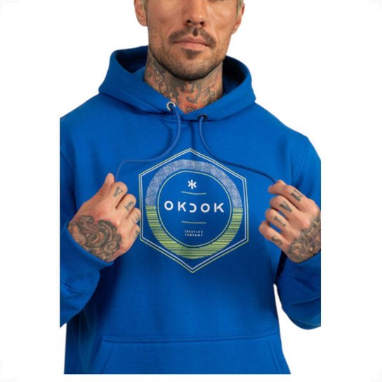 Blusa Moletom Fechado Okdok Hexagon Masculino