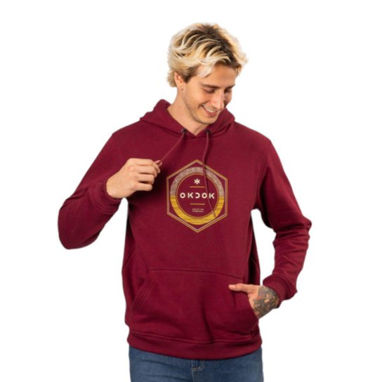 Blusa Moletom Fechado Okdok Hexagon Masculino