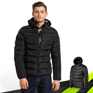 Blusa Moletom Jaqueta PUFFER Bobojaco Capuz Bolsos Frio Inverno Blusão 909