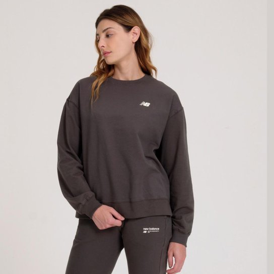 Blusa Moletom New Balance Linear Feminina