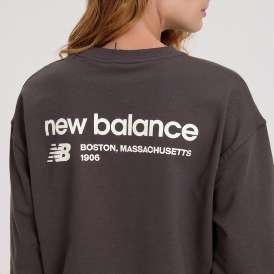 Blusa Moletom New Balance Linear Feminina