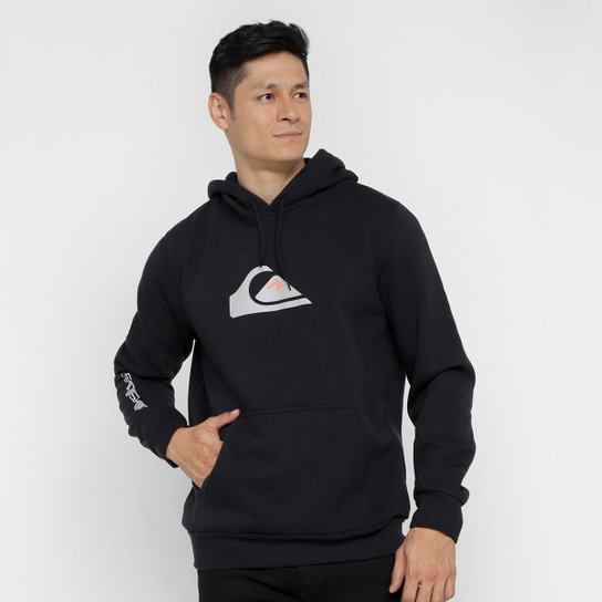 Blusa Moletom Quiksilver Comp Logo Com Capuz Masculina