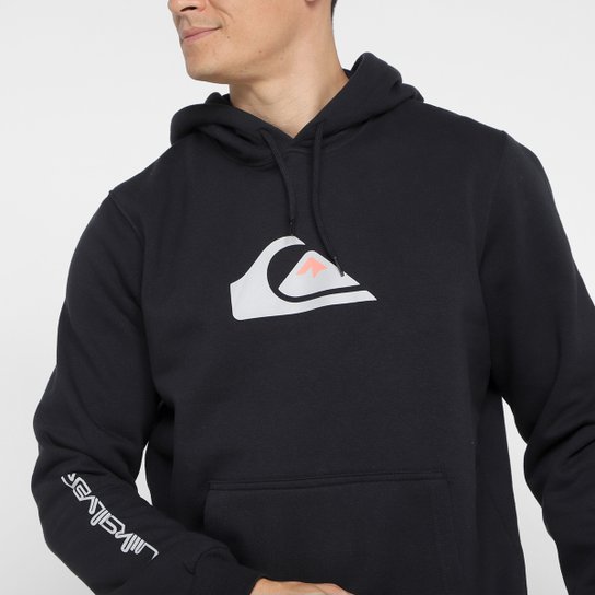 Blusa Moletom Quiksilver Comp Logo Com Capuz Masculina