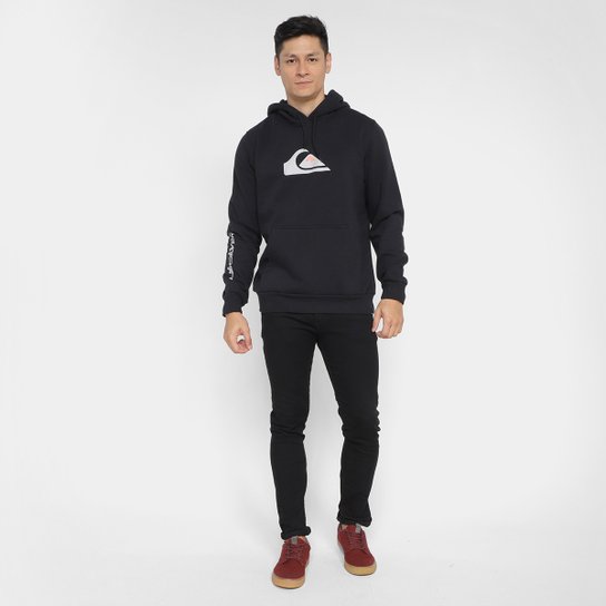 Blusa Moletom Quiksilver Comp Logo Com Capuz Masculina