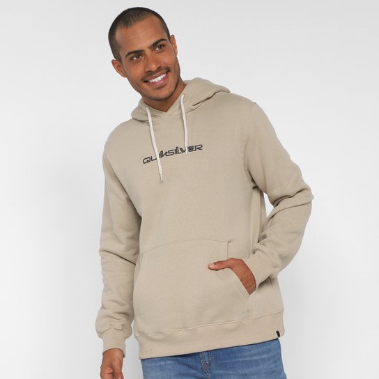 Blusa Moletom Quiksilver Omni Font Com Capuz Masculina
