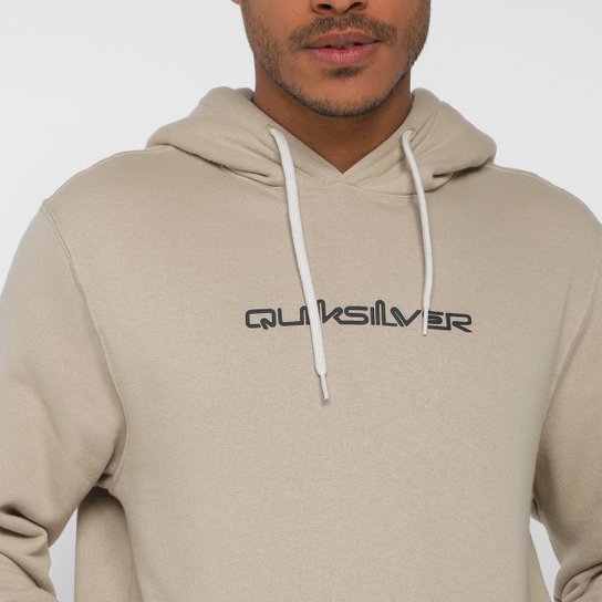 Blusa Moletom Quiksilver Omni Font Com Capuz Masculina