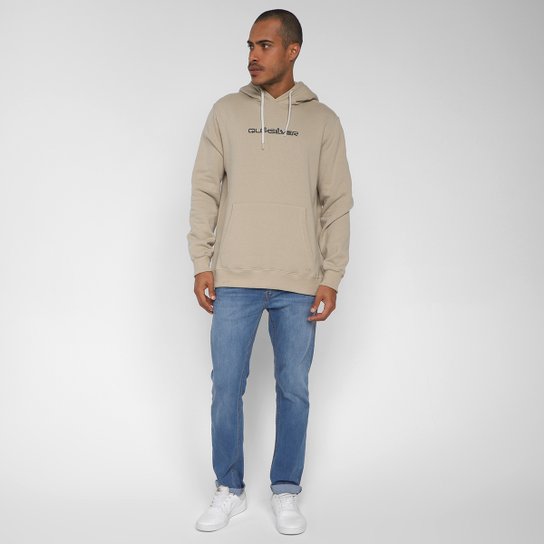 Blusa Moletom Quiksilver Omni Font Com Capuz Masculina