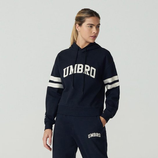Blusa Moletom Umbro College Concept com Capuz Feminino