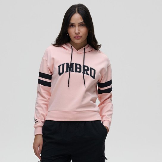 Blusa Moletom Umbro College Concept com Capuz Feminino