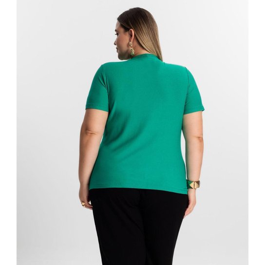 Blusa Plus Size Feminina Manga Curta Secret Glam