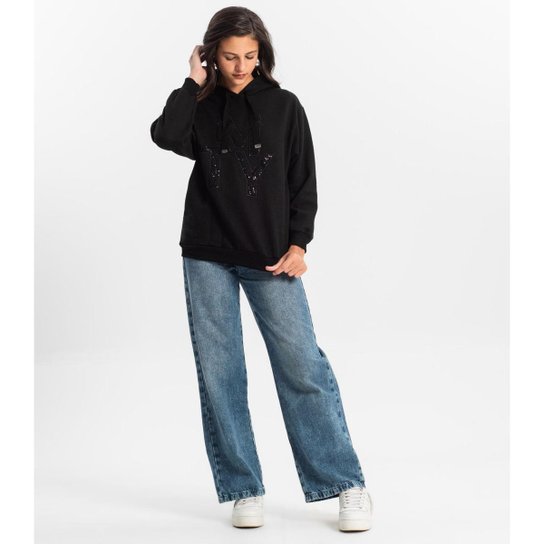 Blusão Juvenil Minty Com Capuz Feminino