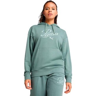 Blusão Puma Script Comfort Hoodie Feminino