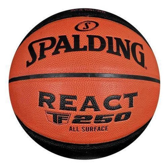 Bola De Basquete Spalding React Fiba Tf-250 Tamanho 7