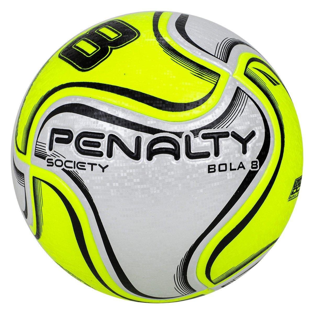 Bola de Futebol Society Penalty 8 X - Branco+Verde Limão | Allianz ...