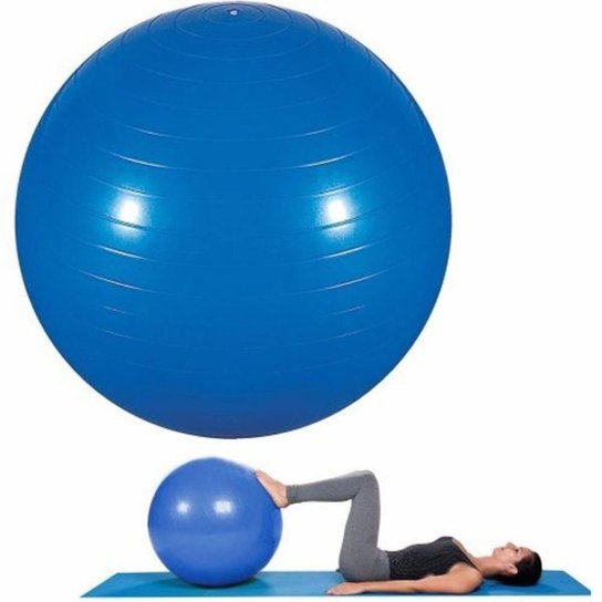 Bola de Ginástica 65cm Pilates Yoga Ahead Sports Azul