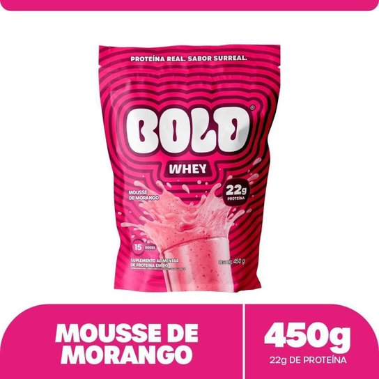 BOLD Whey Mousse de Morango 450g
