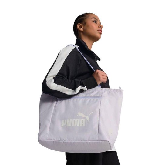 BOLSA BASE SHOPPER 091345-02 - AZUL CLARO/BRANCO U