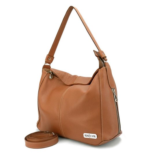 Bolsa Feminina em Couro Legitimo Hobo Sacola Média Road Seven
