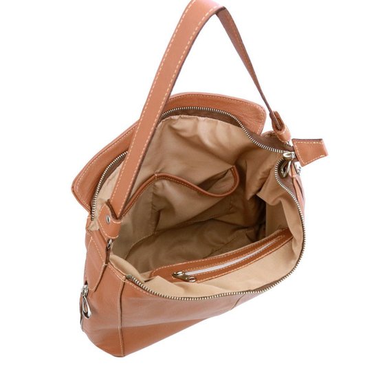 Bolsa Feminina em Couro Legitimo Hobo Sacola Média Road Seven