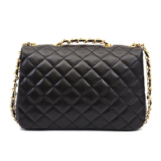 Bolsa Feminina Transversal Baú Maria Milão de Ombro e de Mão Matelasse Preta