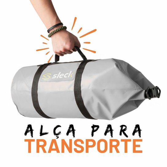Bolsa Mochila Bike Moto Impermeável Cinza 15 Litros Sleck