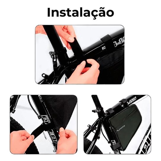 Bolsa Porta Objetos Mtb Quadro De Bicicleta Preto Veloforce