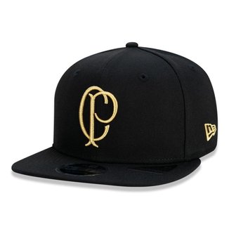 BONE 9FIFTY ORIGINAL FIT CORINTHIANS FUTEBOL ABA RETA SNAPBACK PRETO NEW ERA