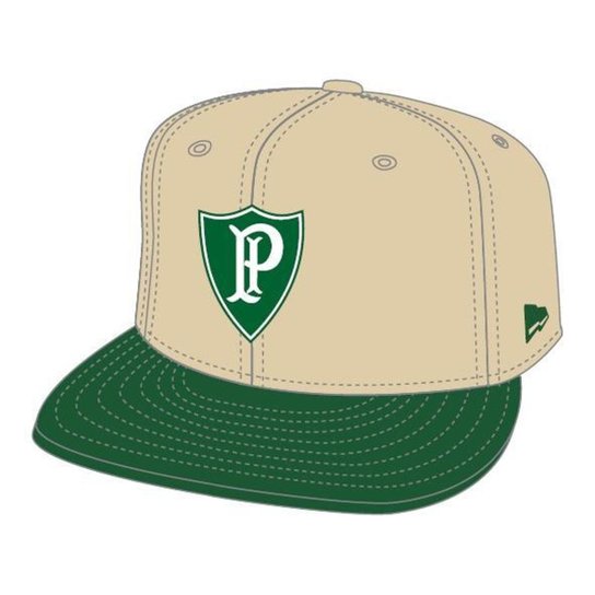 BONE 9FIFTY ORIGINAL FIT PALMEIRAS FUTEBOL ABA RETA SNAPBACK KAKI NEW ERA