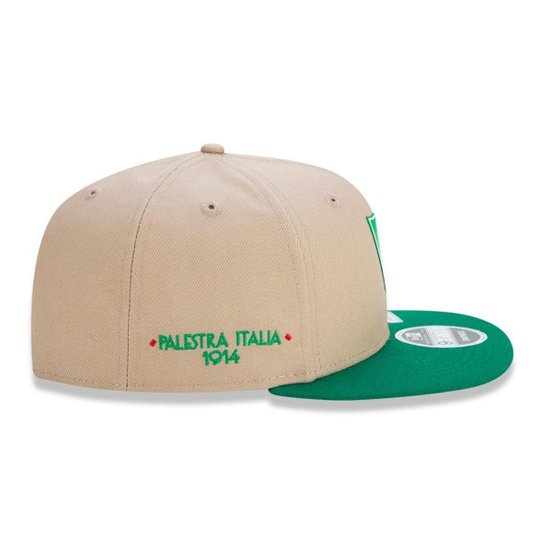 BONE 9FIFTY ORIGINAL FIT PALMEIRAS FUTEBOL ABA RETA SNAPBACK KAKI NEW ERA