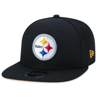 Boné 9Fifty Original Fit Snapback NFL Pittsburgh Steelers Aba Reta New Era Masculino