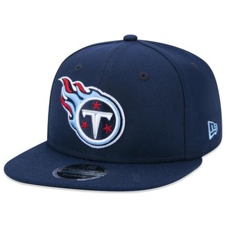 BONE 9FIFTY ORIGINAL FIT SNAPBACK NFL TENNESSEE TITANS ABA RETA AZUL MARINHO MARINHO NEW ERA