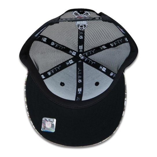 BONE 9FIFTY TRUCKER CINCINNATI BENGALS SALUTE TO SERVICE NFL SNAPBACK ABA RETA PRETO PRETO NEW ERA