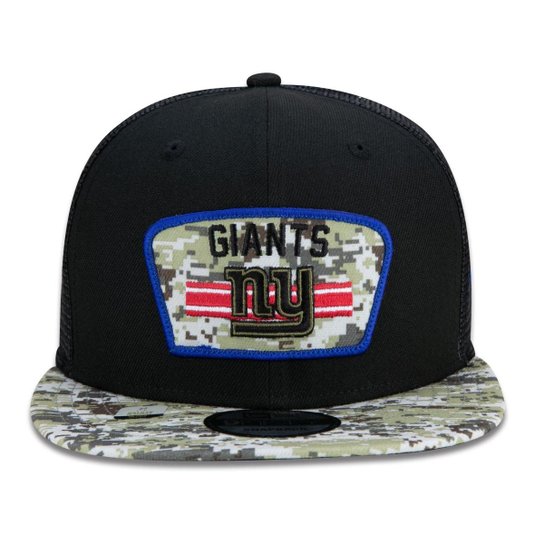 Boné 9Fifty Trucker New York Giants Salute To Service NFL Snapback Aba Reta New Era Masculino